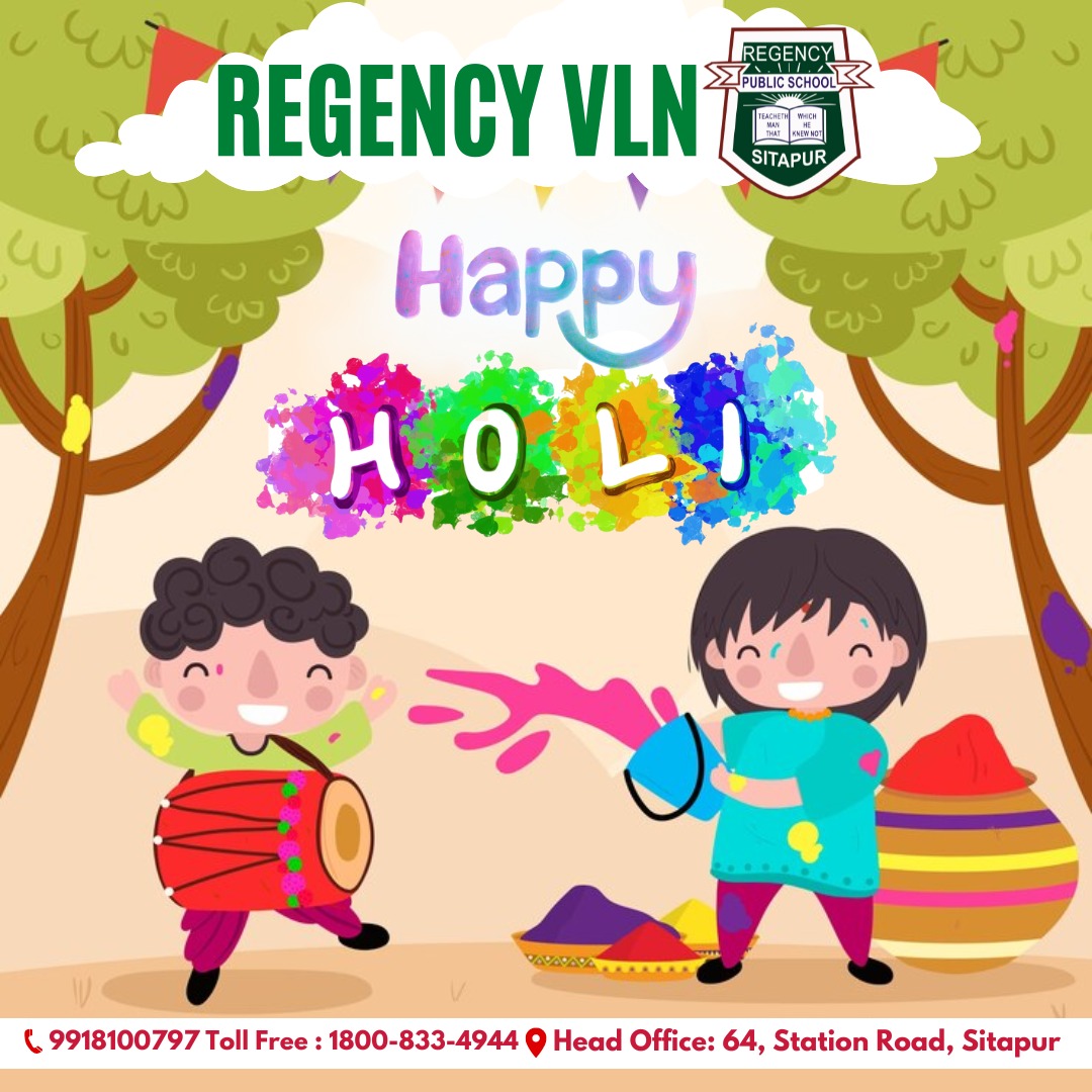 RegencyLaxmi's tweet photo. Happy Holi, dear children!🌈😍 
▪️PLAYGROUP
▪️NURSERY
▪️LKG / UKG
Regency VLN
Address:- 64 ,Station Road , Sitapur
Toll Free :-1800-833-4944
Contact :- 9918100797
.
#HappyHoli #HoliFestival #ColorsOfJoy #FestivalOfColors #Holi2024 #JoyfulHues #SplashOfColors #REGENCYVLN #sitapur https://t.co/dWUZTBBbQd