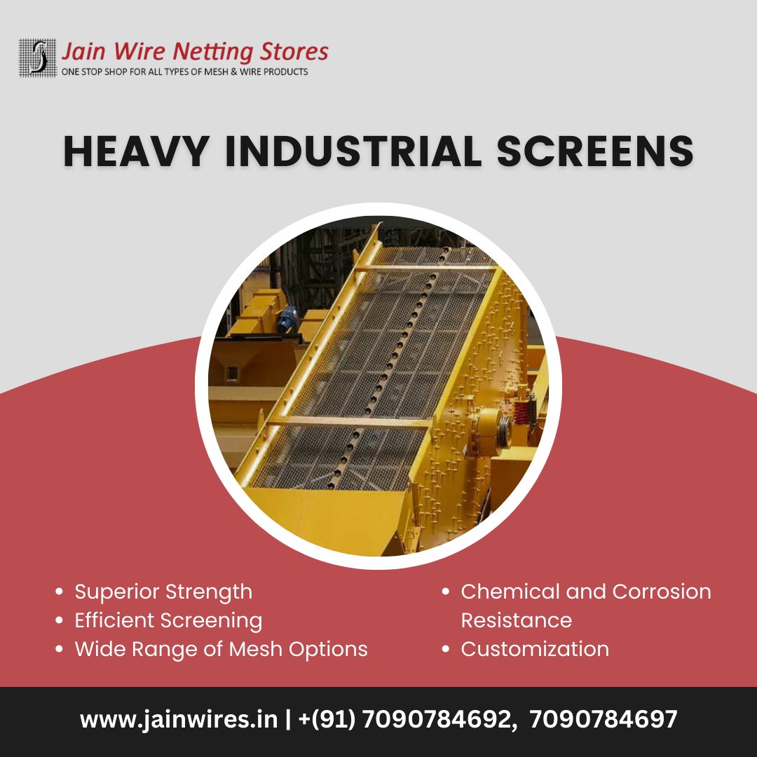 jainwirenetting's tweet image. HEAVY INDUSTRIAL SCREENS
.
+91 7090784692
+91 7090784697
jainwiren.in
.
.
#heavyindustrial #screens #hexagonalwirenetting #wireconveyorbelt #expandedmetals #perforatedsheets #weldedmesh #wovenwire #galvanizediron #galvanizedironwire #wirefence #fence #wire #fences