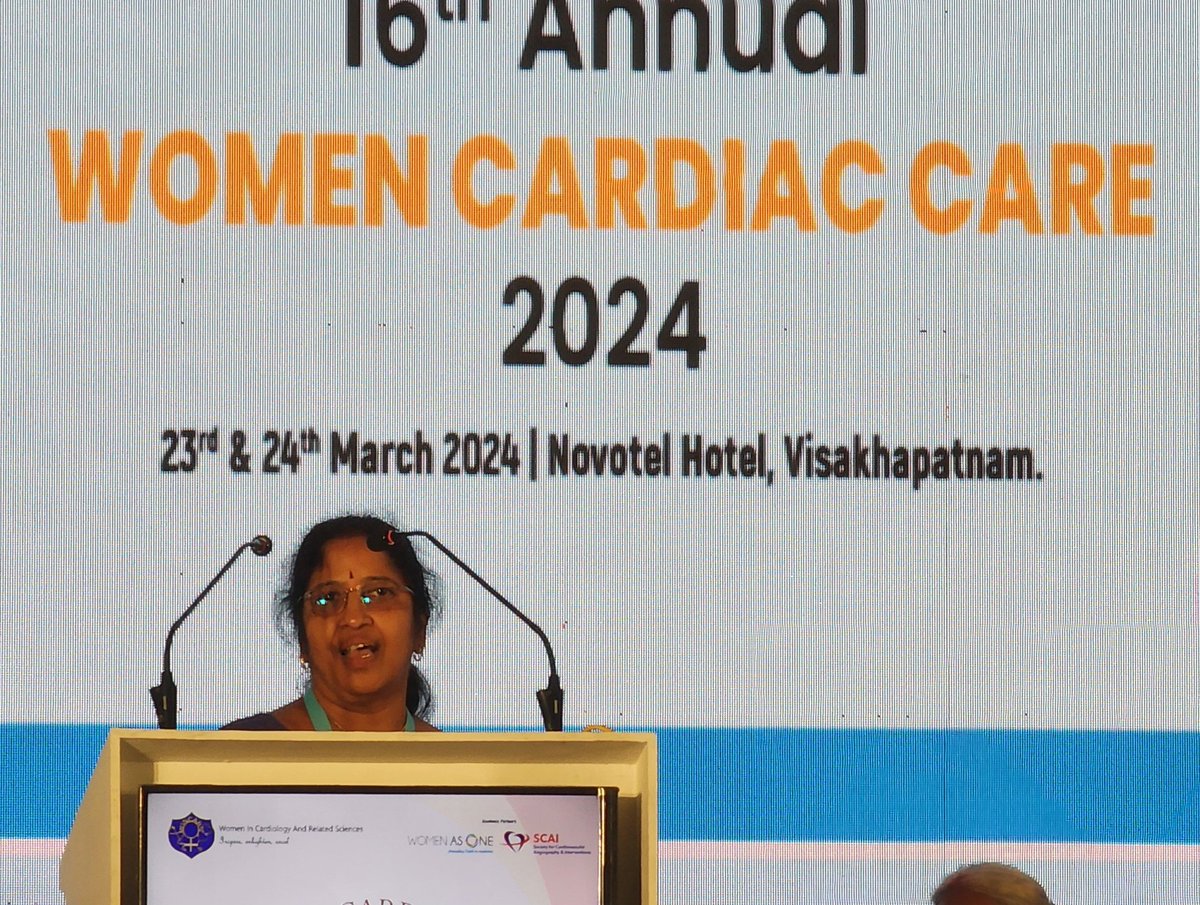 Well done @Sujathavip #WINCARS2024 you made us (Ap cardiologists proud. Looking forward to you hosting NIC in the near future. @mmamas1973