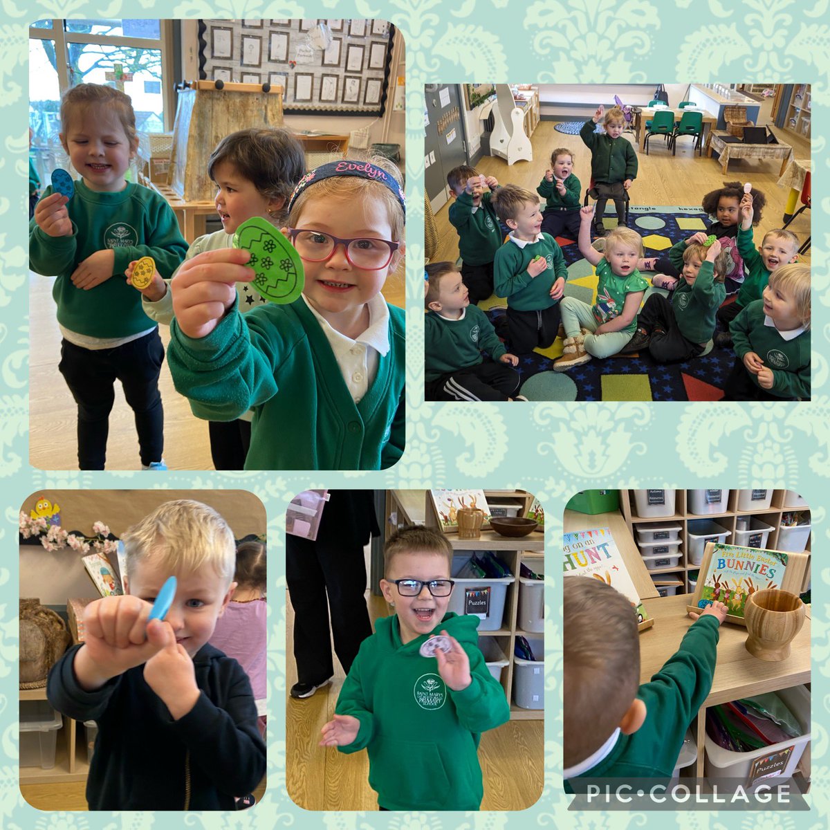 And the winner of this year’s Easter Egg Hunt was…everyone!! Well done Nursery for going on an egg hunt and afterwards enjoying chocolate eggs. @StMarysCIW