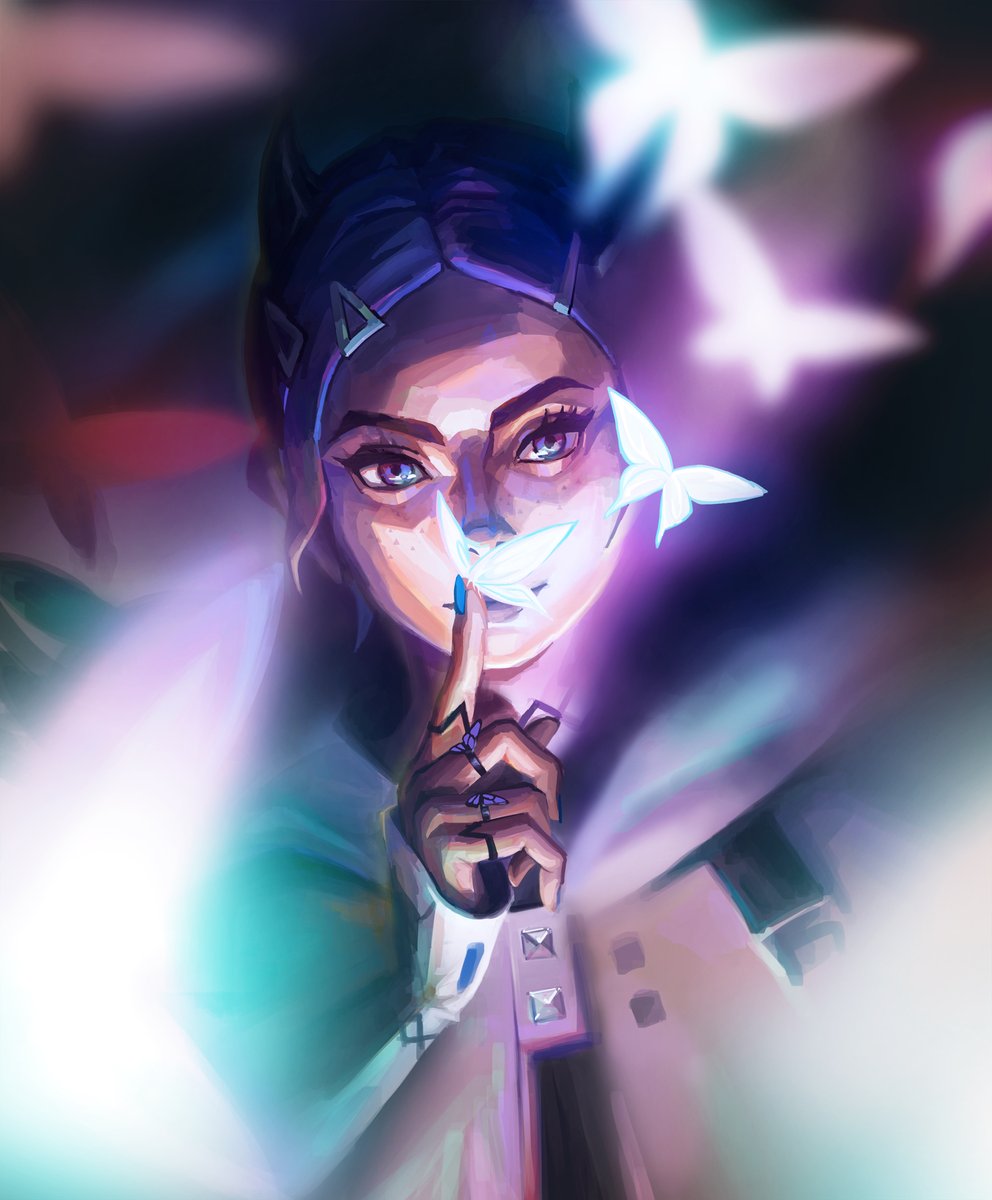 hatohoru_asd's tweet image. CLOVE🦋　#ValorantArt