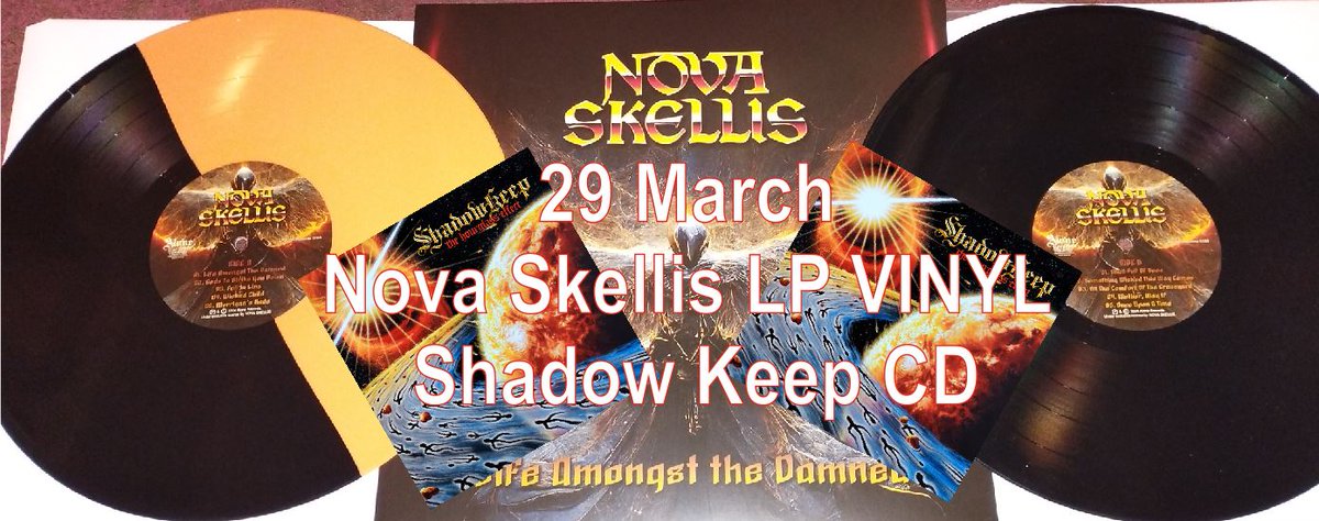 ALONEManolis's tweet photo. ALONE Records NEW RELEASES 
- NOVA SKELLIS Life Amongst the Damned LP VINYL 250 copies
- SHADOW KEEP The Hourglass Effect CD 500 copies

Orders : https://t.co/Y5ZUG7u5c4 https://t.co/2cVkFQQrN4