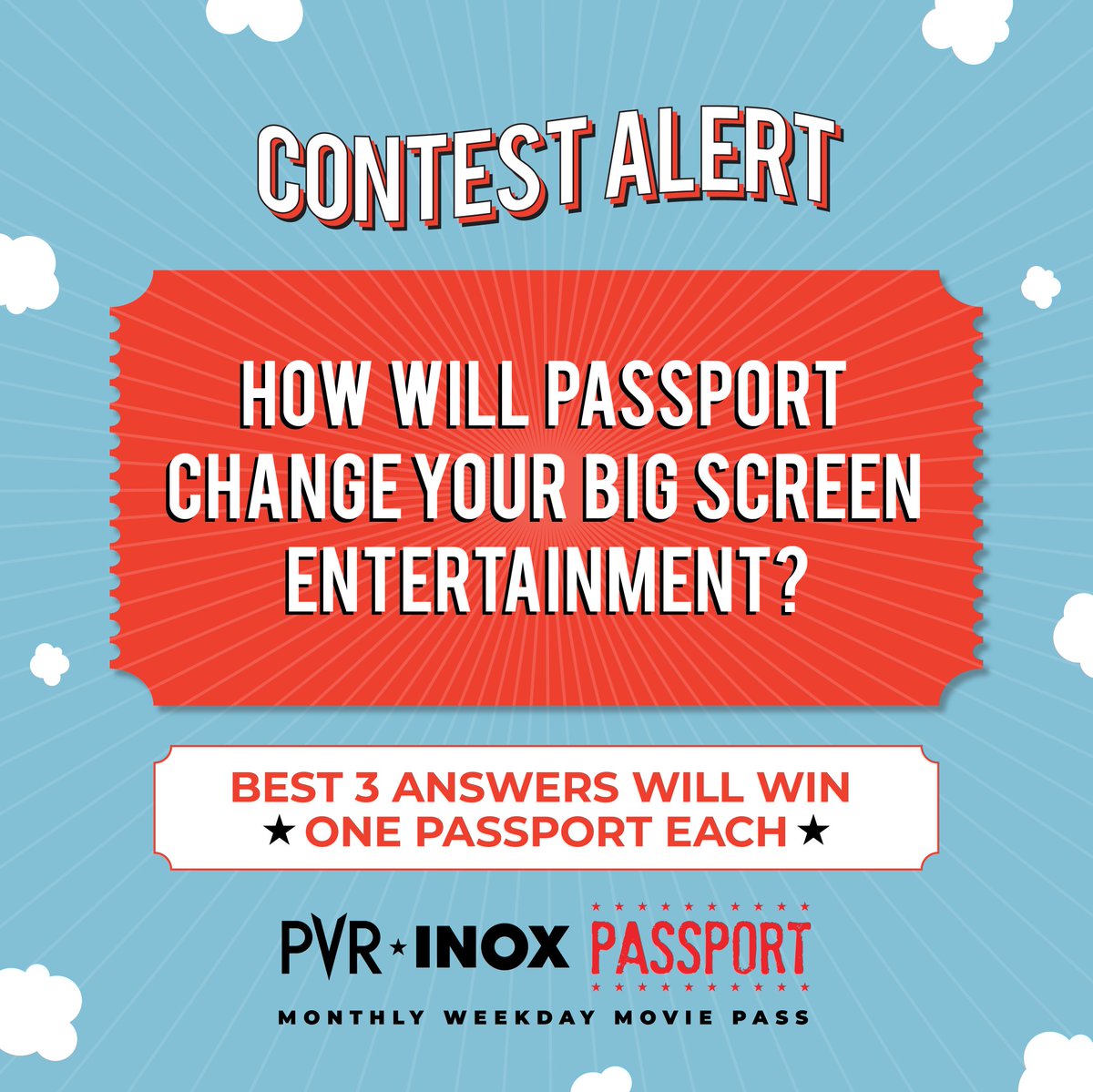 Here's your shot at winning a PVR INOX Passport! Answer the question and you could be one of the 3 lucky winners to grab a Passport each. Steps: 1: Share your answer along with the city you’re from in the comments 2: Tag PVR CINEMAS and your friends 3: Tag #PVRINOXPassport…