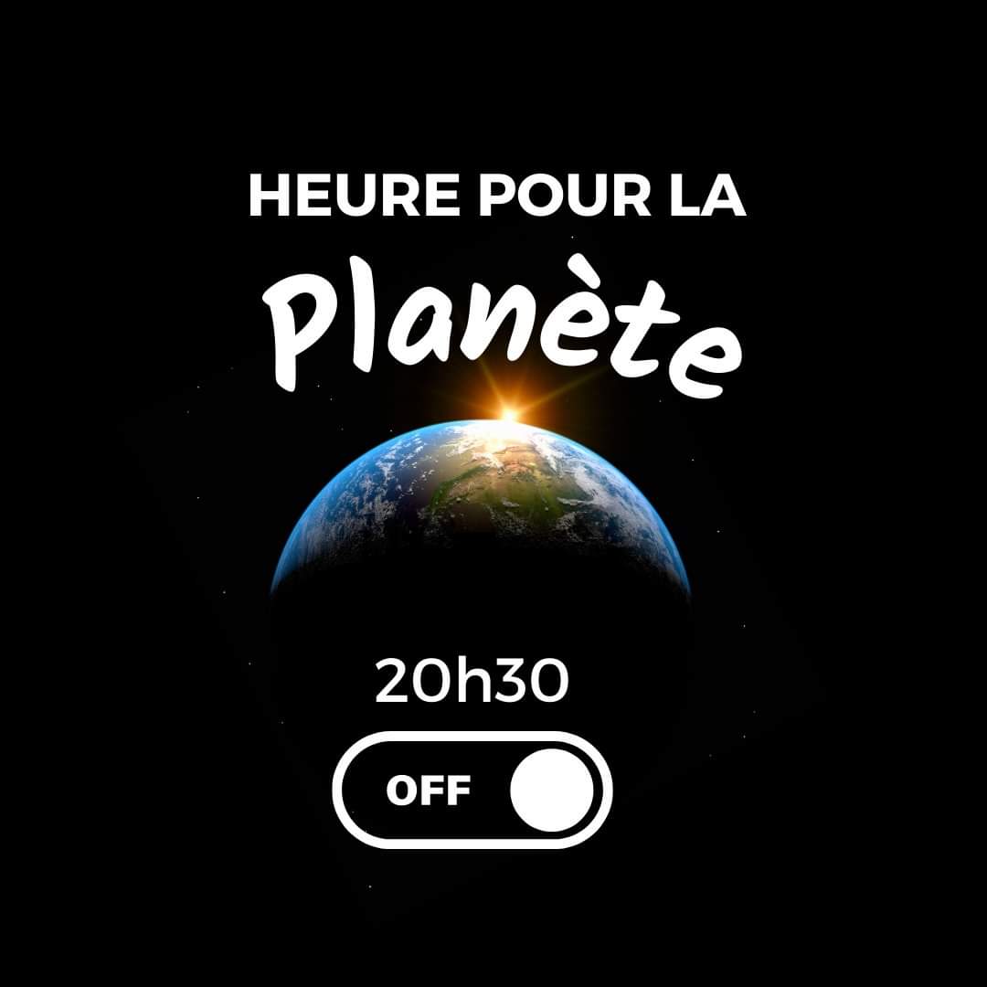 We only have one planet.

Today, give #OneHourForEarth by turning off your lights at 8:30pm local time.

Let's unite to preserve our one common home 🌍 and lead #ClimateAction.

Every minute and every hour counts #ForThePlanet.
@acsea_54 
@PACJA1 
@AfDB_Group 
@UNFCCC 
@UNEP