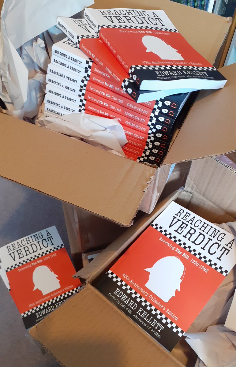 OUT NOW! Edward Kellett's #ReachingAVerdict Reviewing #TheBill 1990-92 is now #InStock 
All pre-orders have been shipped, HUGE #gratitude to everyone who has supported this release so far!
Who'd like to add this book to their collection?
devonfirebooks.com 💥🚔📹📺📖📮