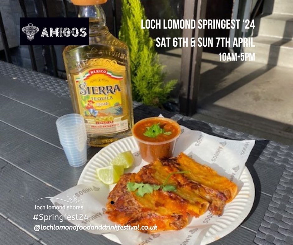 LLFoodFestival's tweet photo. Fiesta Time at #Springfest24🇲🇽
Fresh Tacos, Quesadillas, & Nachos – with a huge selection of tasty toppings - spicy chicken, birria beef, & their speciality, Irn Bru pulled pork!
Plenty of veggie options too!
Stop by Amigos & add a taste of Mexico to your #Springfest experience! https://t.co/6kqId9seXb