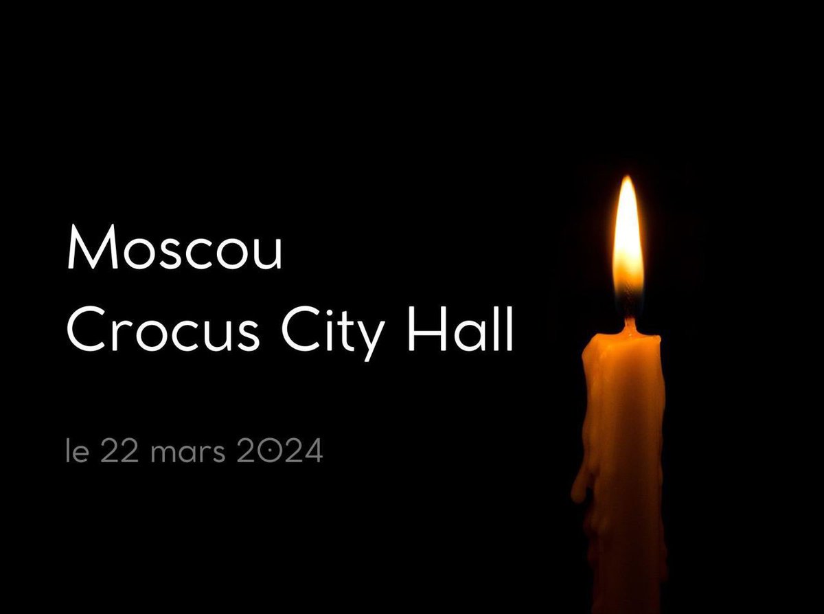 🚨 ANNONCE 🚨

Au lendemain de l’attentat survenu en #Russie à #Moscou de nombreux pays témoignent leur soutien au président Vladimir Poutine. 

Ainsi, plus d’une vingtaine de pays ont déjà exprimé leur solidarité avec les #USA, l'#Allemagne, l’#UK, la #France, l'#Italie, la