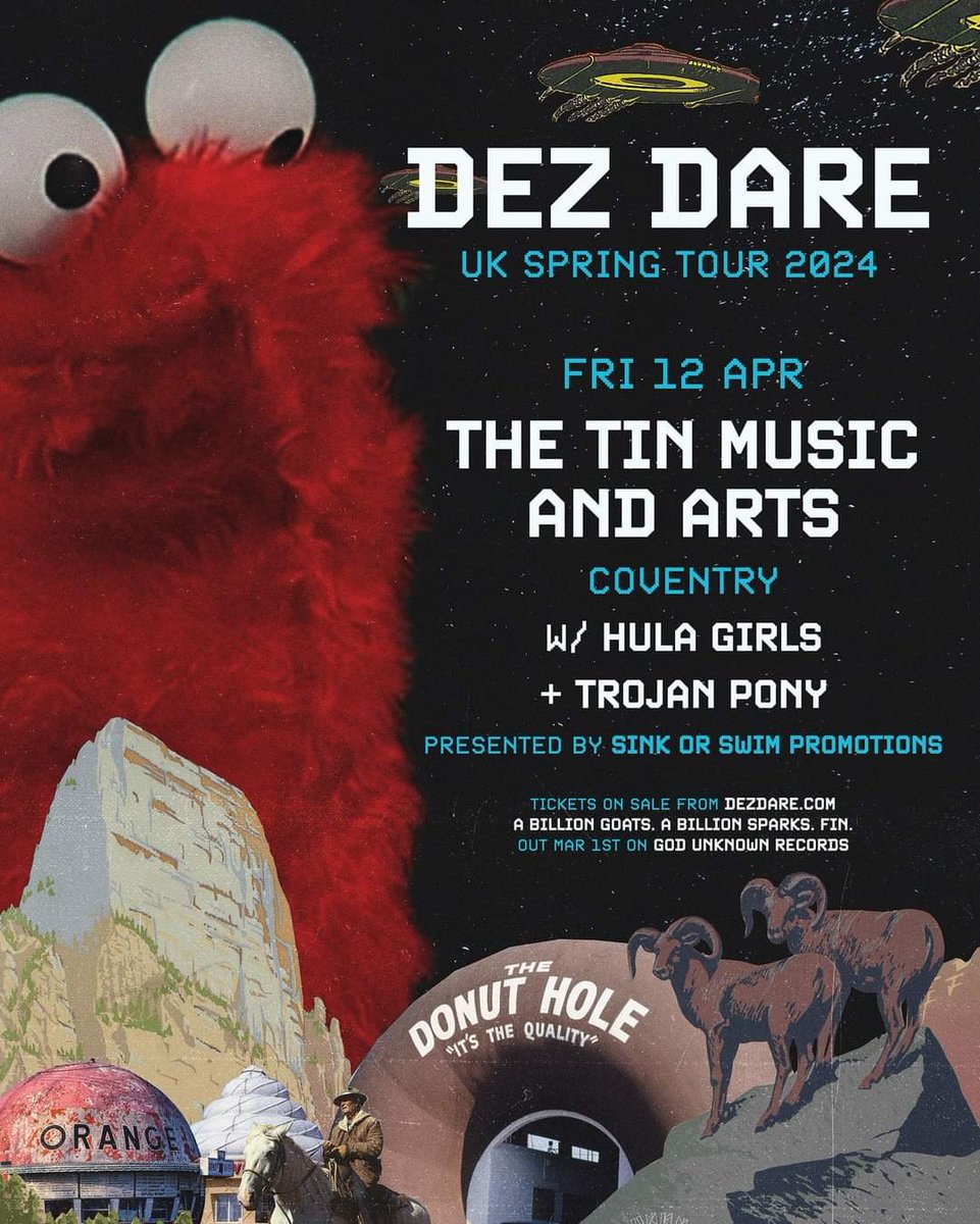 Just a gentle reminder this is 3 weeks away @dezdareriffs @hulagirlsyo #trojanpony @TheTin