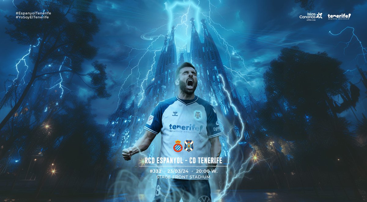 CDTOfficialEN's tweet photo. โช๏ธ๐ต Good morning, #Blanquiazules!
โก๏ธ ๐๐๐๐๐ ๐๐๐ โก๏ธ
๐ @RCDEspanyol_EN
๐๏ธ #StageFrontStadium
๐ 20.00h ๐ฎ๐จ
๐บ @MovistarPlus | #LALIGATVHYPERMOTION
๐ฒ @CDTOficial | @CDTOfficialEN
โฝ๏ธ #EspanyolTenerife #MatchDay32
#YoSoyElTenerife https://t.co/8A5hEQmMun