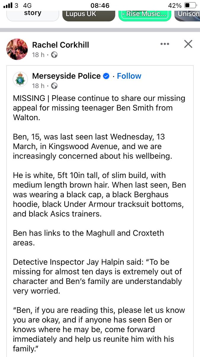 evemdsmith_eve's tweet photo. Longshot but if anyone see’s Ben Smith (pictures below) son of a colleague from work please report it to Merseyside police. https://t.co/gA8NjuBvu8