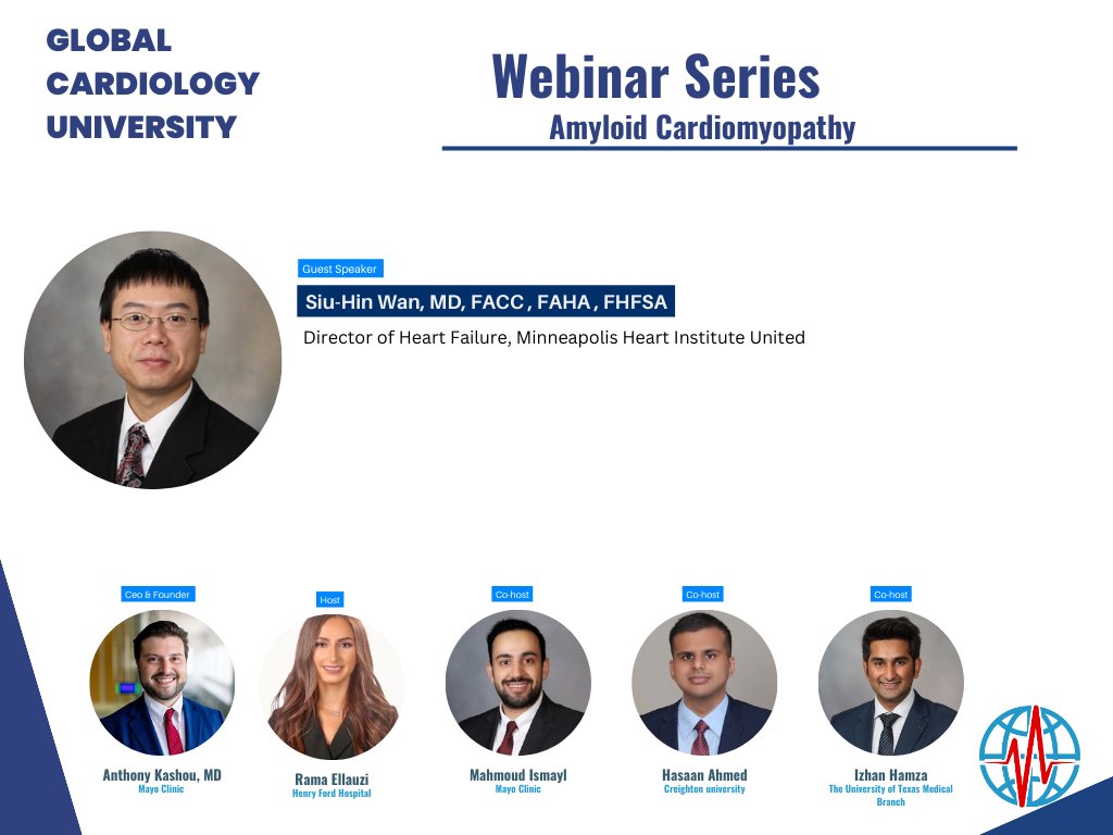 🚨 Join us TONIGHT for an expert-led webinar on Amyloid Cardiomyopathy with Dr. Siu-Hin Wan brought to you by Global Cardiology University.🚀🔬 📅 Today, March 23 | 🕕 6 PM CST Join us: us06web.zoom.us/webinar/regist… #Cardiotwitter #Medtwitter #MedED