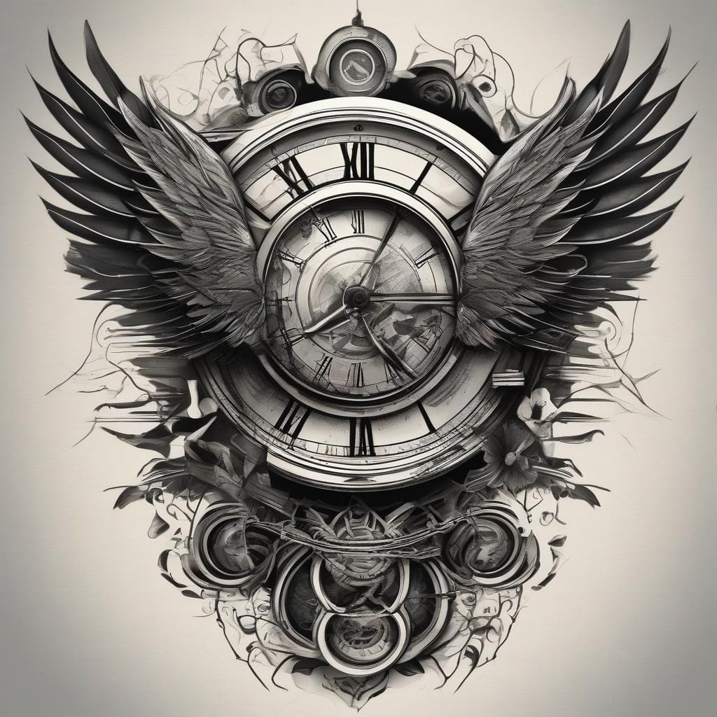 Time is racing Time flies Time dosen't have wings which u can see #Time #tatoo