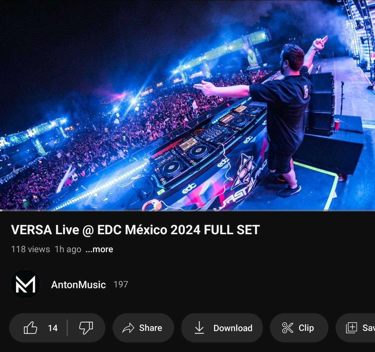 VERSA live @ EDC México 2024 FULL SET 
Out now on YouTube
@versadubz 🧡