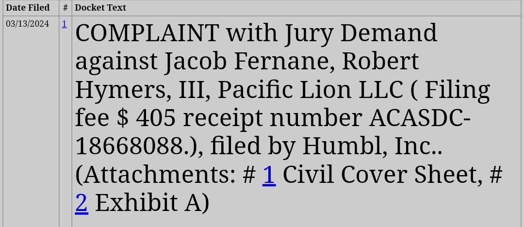 So Robert Hymers III is named as a defendant (along with Jacob Fernane) in the #HUMBL v Pacific Lion lawsuit

However, Hymers also has a 10% share ownership in $DLMI, which just made a 'strategic investment' into Avrio amidst their acquisition of $HMBL FInancial 🤔

@perry314181