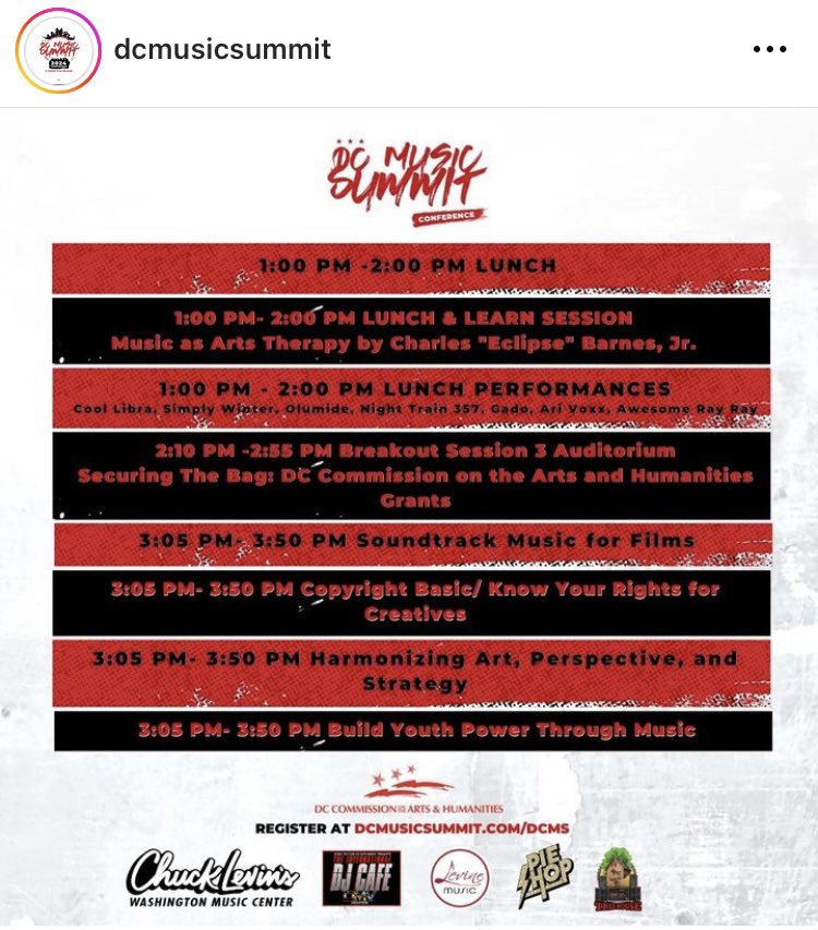 Gee_Rated's tweet image. DC Music Summit @DCMUSICSUMMIT #music #dcmsconference #dcmusicsummit2024 #foryoupage #dcmusicsummit #conference #performance #media #educational #entertainment