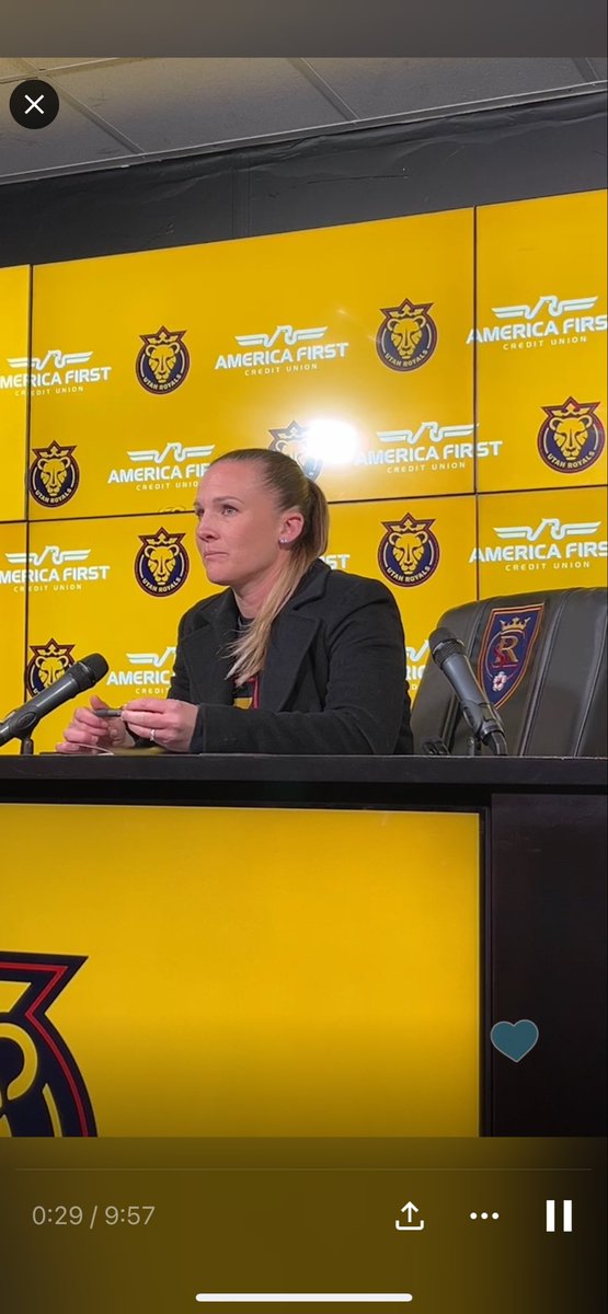 One thing is not like the other.  <a href="/UtahRoyalsFC/">Utah Royals FC</a> let’s get a Royals seat cover for that chair.  We love RSL, but this is the Royals moment.  

x.com/i/broadcasts/1…
