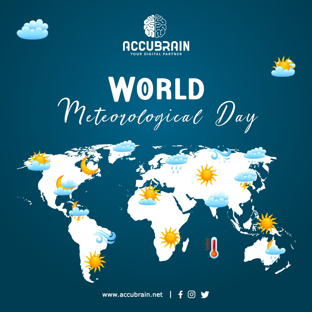 accubrain's tweet photo. World Meteorological Day inspires us to adapt the slow and calm pace of nature to have a blessed life. Happy World Meteorological Day to all from @AccuBrain Infotech LLP.
#worldmeteorologicalday #meteorologicalday #wmd2k24 #accubraininfotech https://t.co/am0dabZJ3K