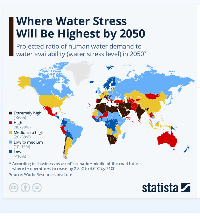 anasalhajji's tweet photo. Scary! 
I have already told my followers long ago that I am Ariditaphobic!

- Worried about the impact of conflict in the Middle East on oil and LNG supplies? Check the map below! 

- You think #India will grow exponentially?  Check the map below! 

#Water #Economic #Growth