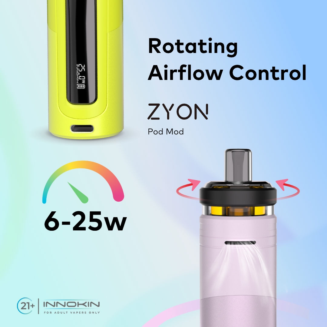 InnokinStore's tweet image. 🌬️ Tailored Vaping Performance with ZYON 🌬️

Experience precision of Rotating Airflow Control and adjustable power from 6 to 25W.
Paired with PZPcoil for a personalized vaping experience. ✨

For more, visit innokin.com

18/21+ only
#ZYON #Vaping #Innokin