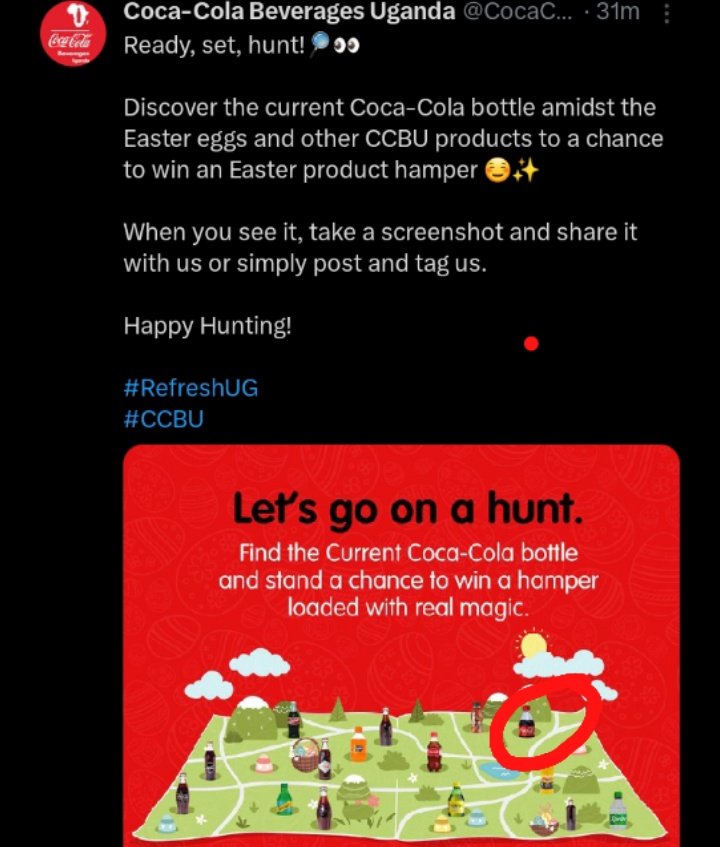 Done, with the hunt
@CocaColaBevUg 
#RefreshUG
#CCBU