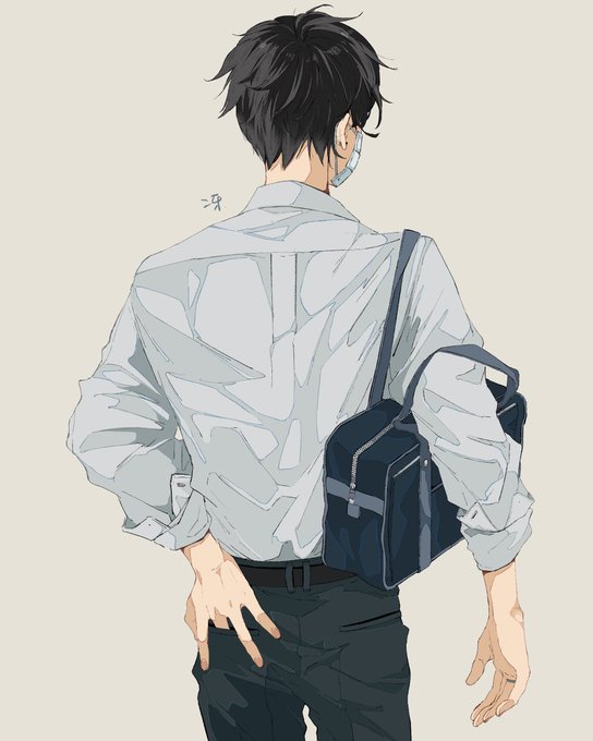 「male focus shirt tucked in」 illustration images(Latest)