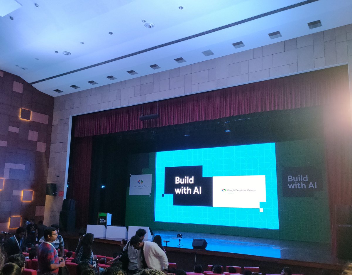 Attending Build with AI by @GDGBLR Looking forward for @sidagarwal04 's talk 😄