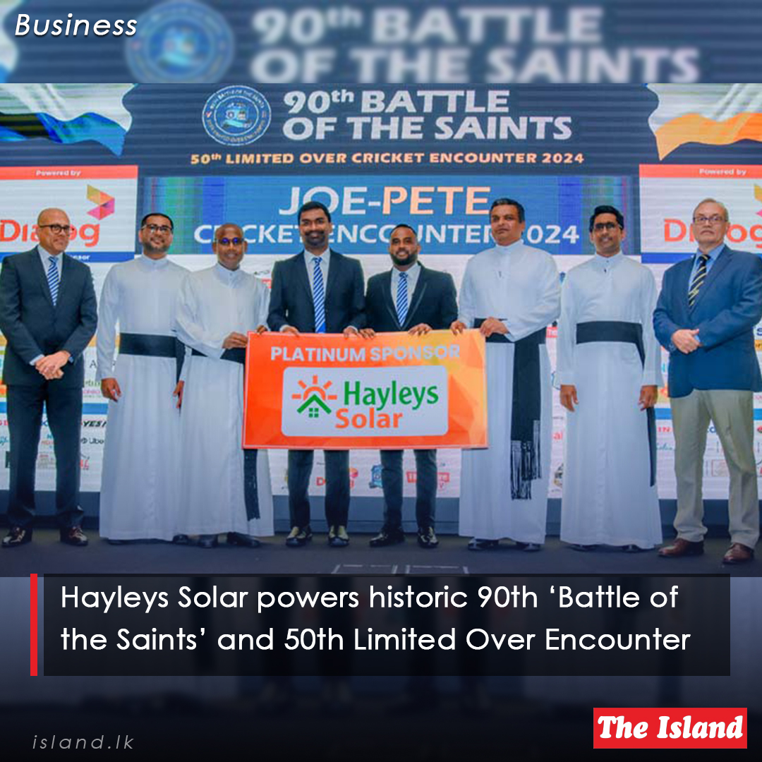 theisland_lk's tweet image. bitly.ws/3gBZi

Hayleys Solar powers historic 90th ‘Battle of the Saints’ and 50th Limited Over Encounter

#TheIsland #TheIslandnewspaper #HayleysSolar #90thBattleoftheSaints