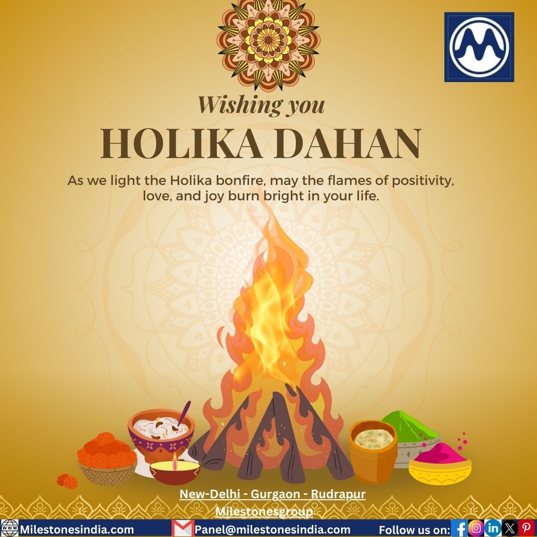 MilestonesIND's tweet photo. May the colours of Holi brighten your life and fill it with love, laughter, and prosperity.Happy Holika Dahan!
#BestwishesforHoli #HappyHolikaDahan 
#Bestwishesfrommilestonesfamily
#Milestonescelerations #Milestonesswitchgears 
#Milestonesgroups #MilestonesIndia https://t.co/ituIvNtqT2