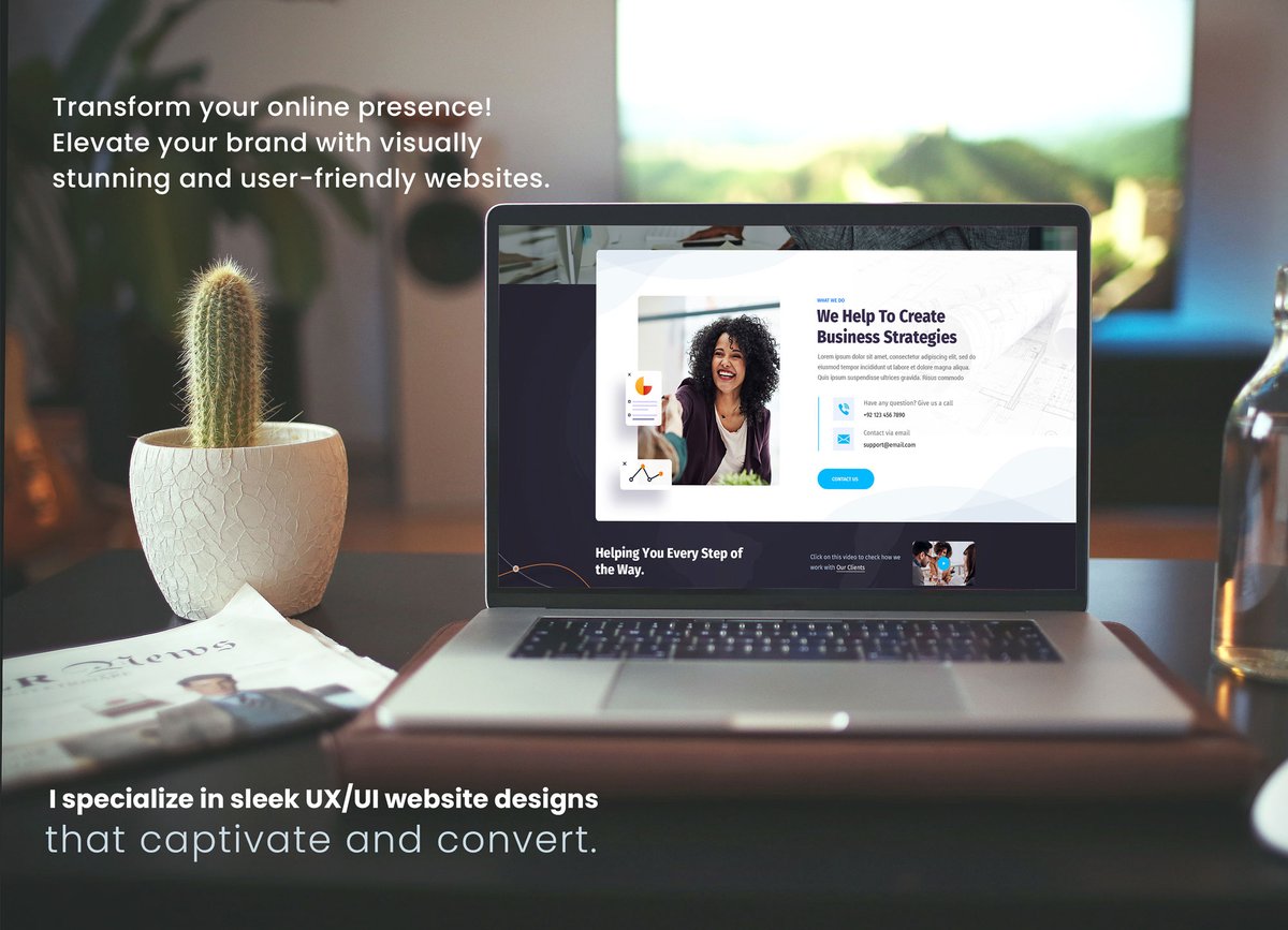 nazma5657's tweet photo. Ready to stand out in the digital world?
Elevate your online presence and attract more clients. Contact us now for a stunning website mock-up tailored to your brand.
#websitedesign #mockup #WebsiteDevelopment #uiuxdesign https://t.co/sCNPY4YDJ2