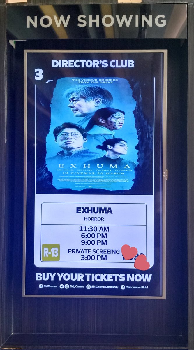 MymyB20's tweet photo. Finally!!! 🥰 Can't wait to meet you Lee Hwarim😍 

2nd #OMPFreeBlockScreening at The Podium Director's Club Cinema 3. 

#ExhumaPHNowShowing 
#KimGoEunXExhumaPH
#KimGoEun 
#파묘 #절찬상영중 #장재현감독 #미스터리 #오컬트
#최민식 #김고은 #유해진 #이도현 #험한것이나왔다 #파묘파탈 https://t.co/CNSTtMprYT