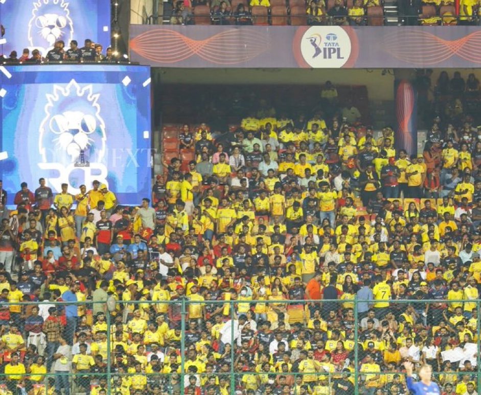 CSK fans at Chinnaswamy !! We are not the same 🤫🔥