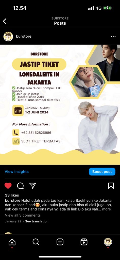 🍒 OPEN JASTIP 🍒

 BAEKHYUN LONSDALEITE IN JAKARTA

🎟️ ORDER : forms.gle/bgXKdcoKP2NAiB…

🔒BENEFITS : 
📌 Tiket di urus sampai fisik
📌 Masuk grup jastip
📌Jastip since 2014
📌Hub di WA kami +6285162826986
