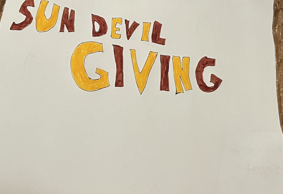 Sun Devil Giving artwork #2024art #forksup #sundevils #sundevilgiving #sundevilart #arizonastateart #sundevilemilysart #handdrawn