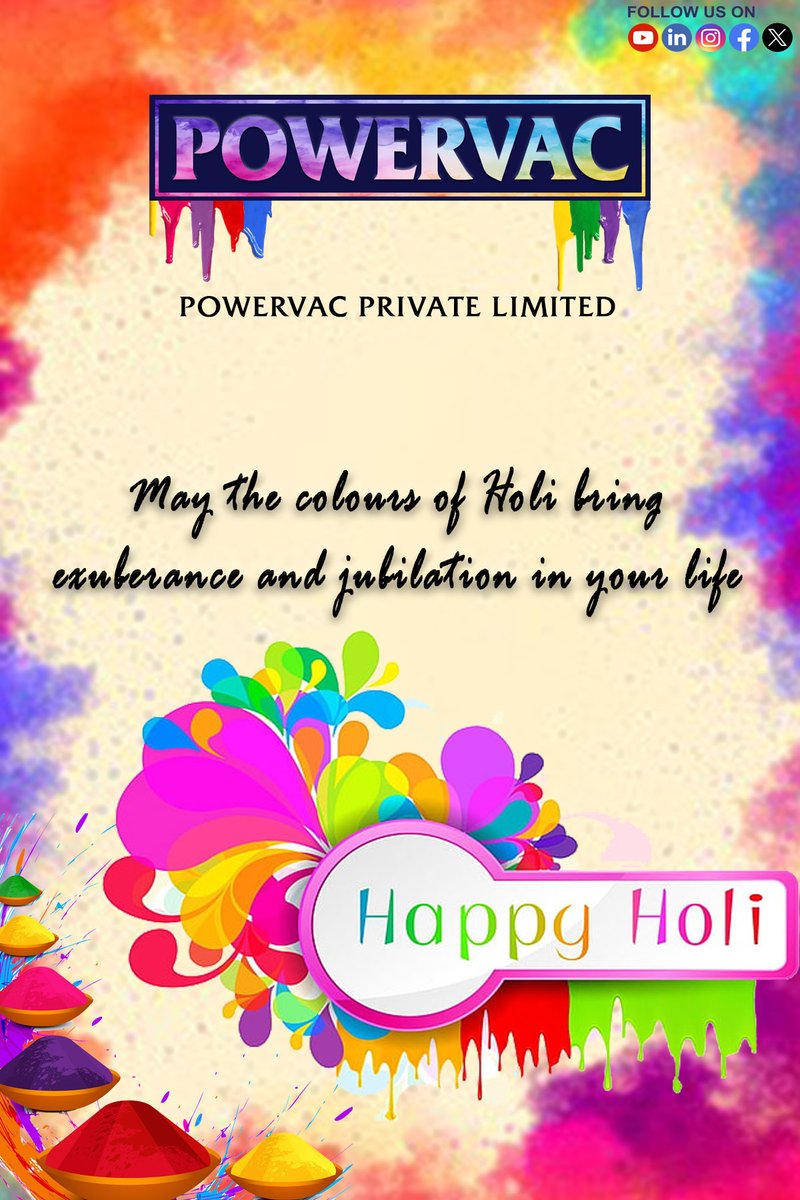 Happy Holi

Contact us:
sales@packmechgroup.com,  powervac@packmechgroup.com
+91 7861993582, 9099969528
packmechgroup.com

#HeppyHoli #holiday #enjoy #PowerVac #packmechengineers #trayseal #traysealer #packaging #packing #packingtips #packingtime #cupsealingmachine