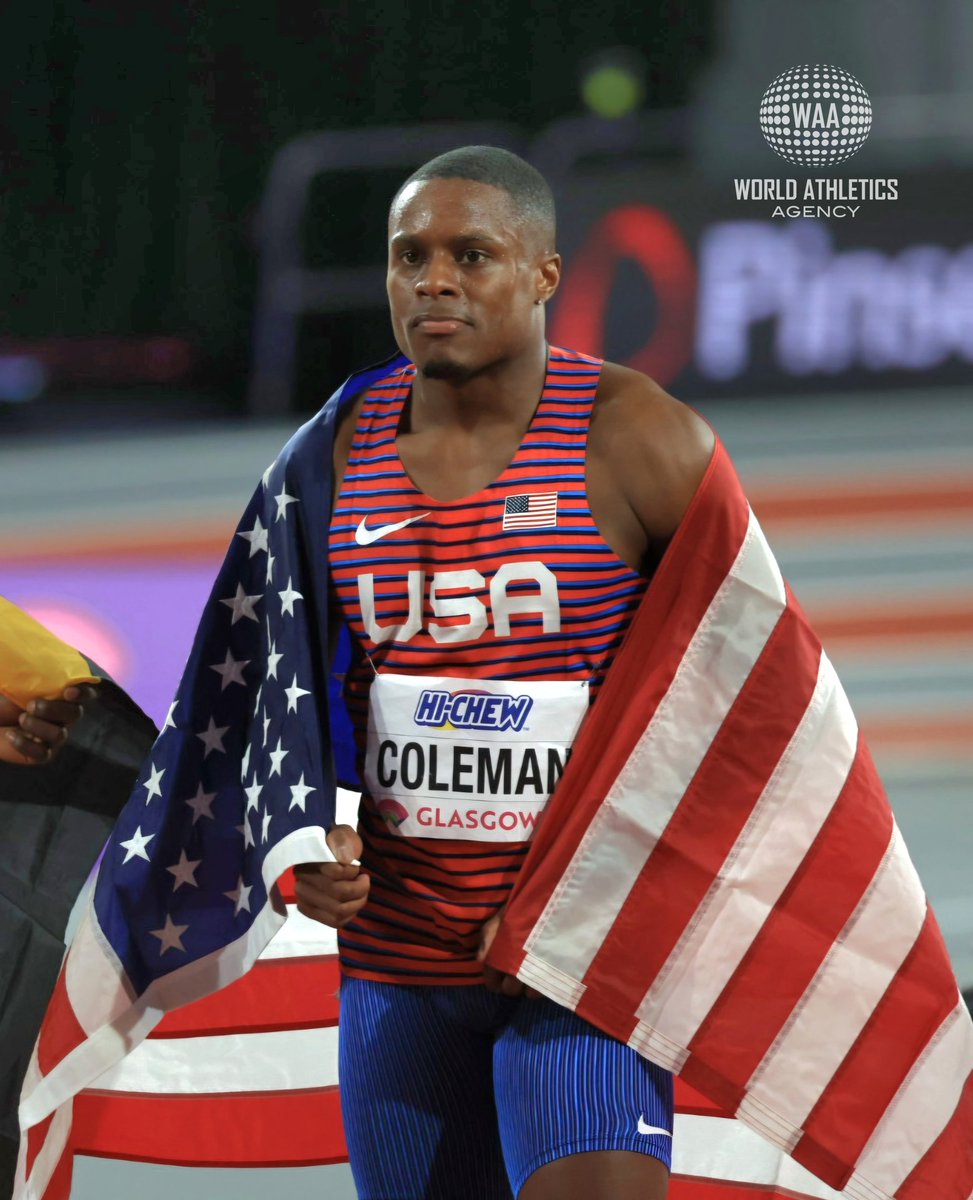 Christian Coleman, USA. Gold in 60m  in Glasgow24 
#christiancoleman @usatf #Olympics @wicglasgow24