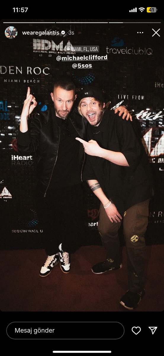 Michael, IG hikayesinde Miami'de Galantis'le birlikte!
