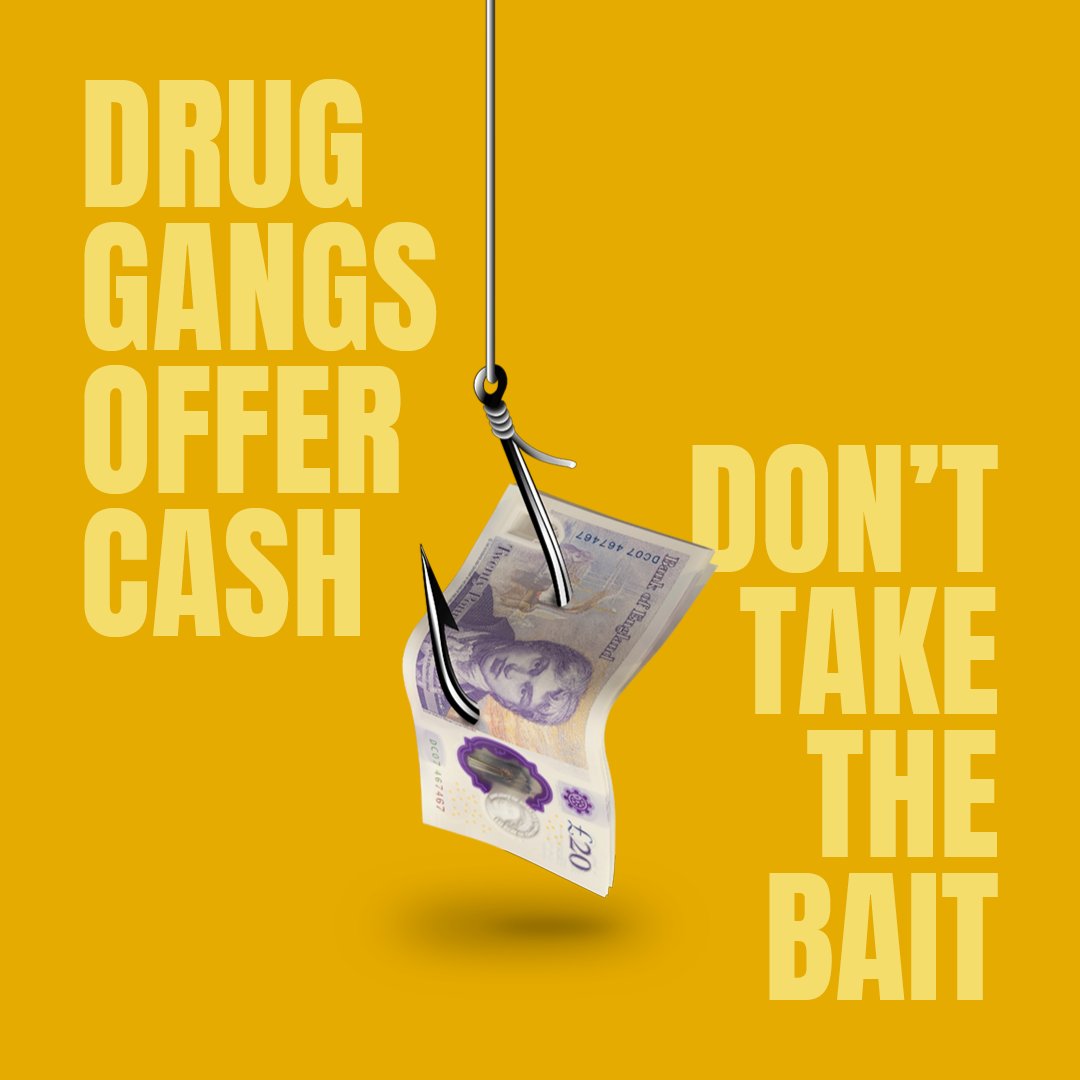 Been offered cash, cannabis or clothes in exchange for carrying drugs? It's a trap. Find out more about the ways drug gangs are grooming children into County Lines: ow.ly/X63G50PW1pA You can give & get information anonymously via Fearless: fearless.org