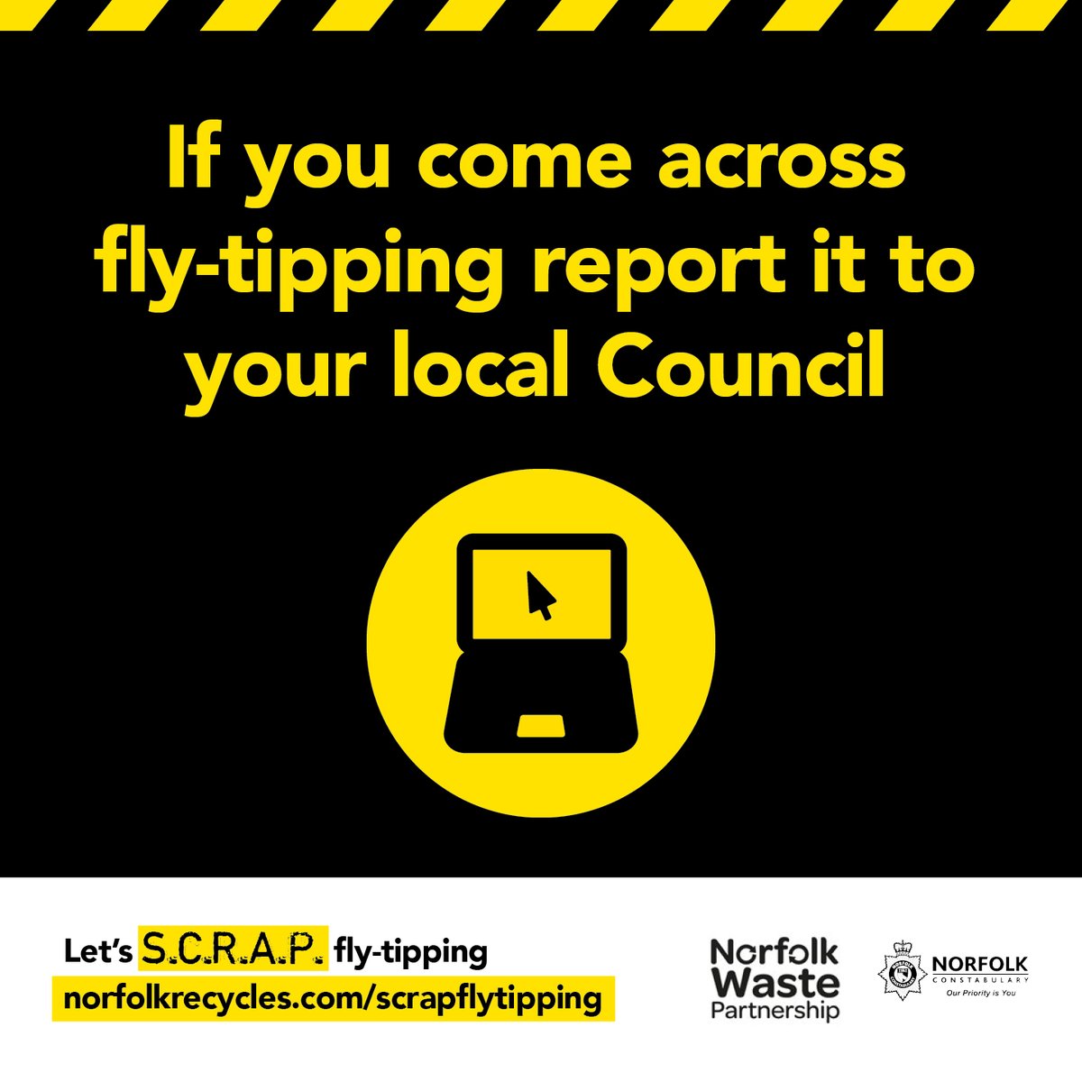 If you come across fly-tipping, report it.