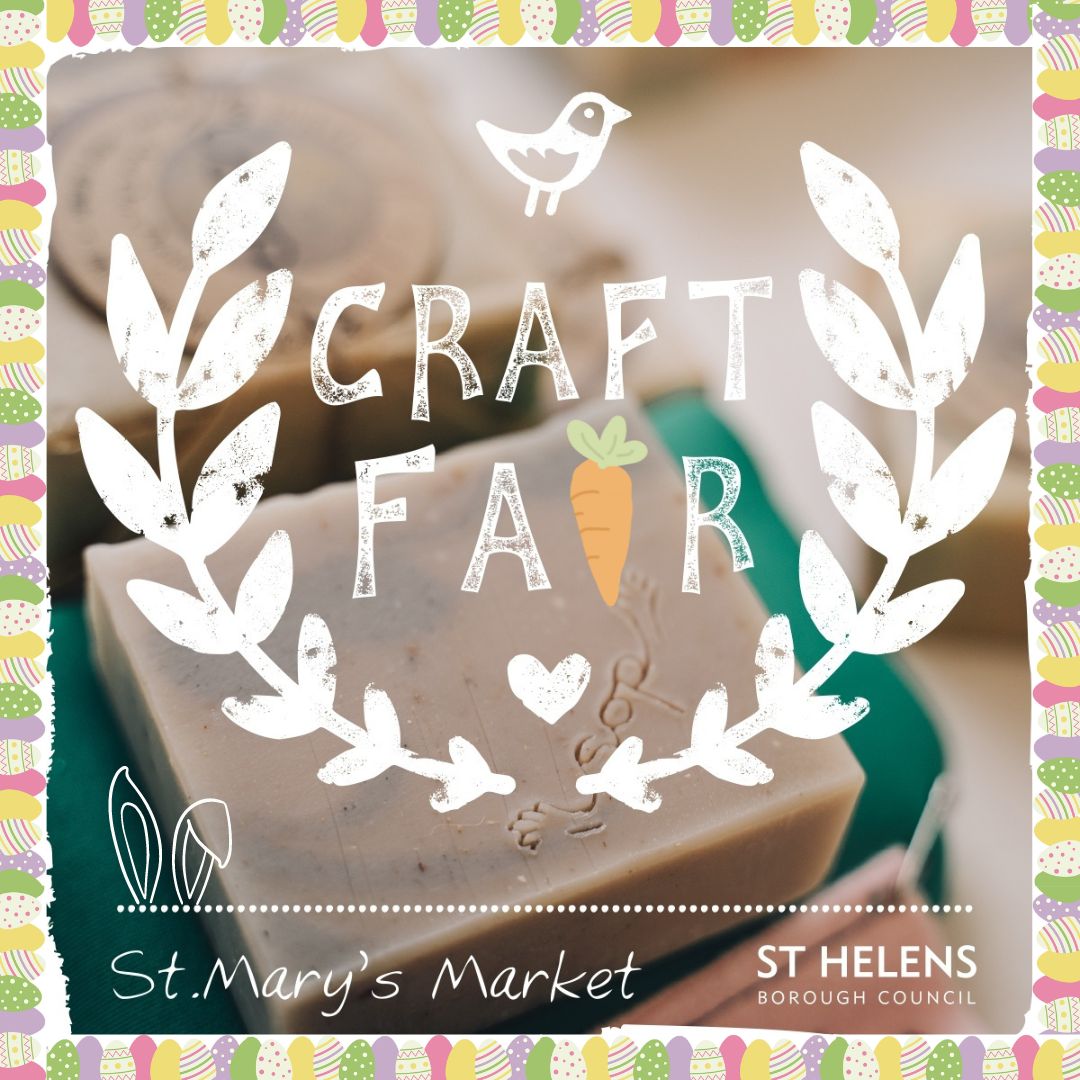 🐰🥕Easter Craft Fair🐣🌸 Head down & take a look at a number of stalls featuring a whole host of handcrafted goods👇 📍St Mary's Market 📆Saturday 30th March ⏰9am-3pm Interested in trading? Tables cost £10. Call 01744 677155 to book your spot!