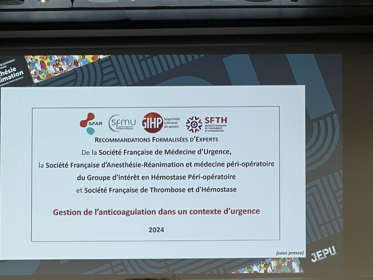 drborislavova's tweet photo. Urgence et anticoagulants ! 
Bientôt disponible 
#JEPU 2024 Pr.A.#GODIER https://t.co/4xtQSFxcmI