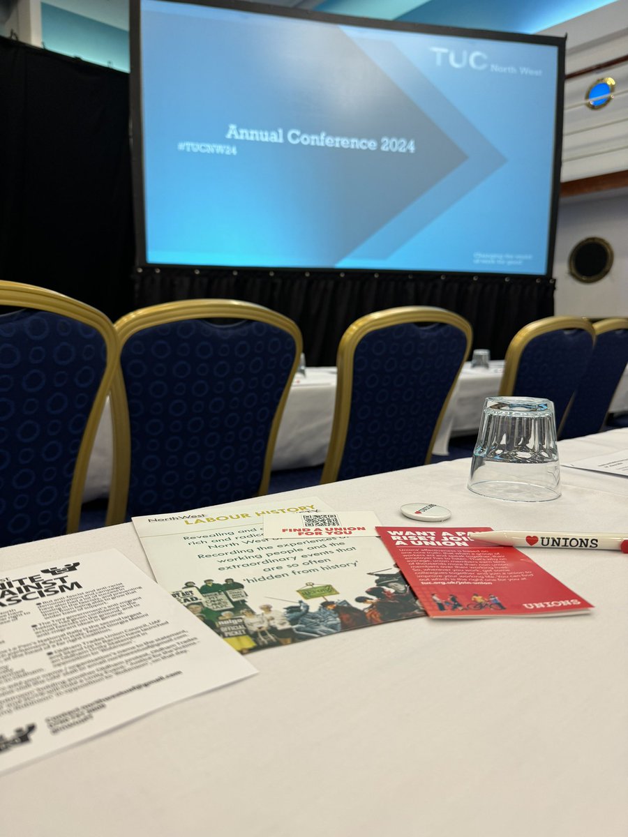 We’re all set up and ready to go for our Annual Conference. We’re looking forward to welcoming our unions, reflecting on the past year and setting the agenda for the months ahead #TUCNW24