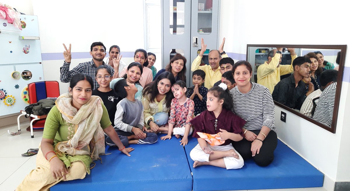 SarthakEducati2's tweet photo. "Bringing Joy with Colors! π Embracing the festive spirit of Holi, children with special needs celebrated the auspicious occasion with painting at Sarthak GRC Early Intervention.
Early Intervention- https://t.co/fbz0B05IlAπ
Contact us - 0124-4447700π
.
#supportsarthak #Holi https://t.co/oIBU12q3mq