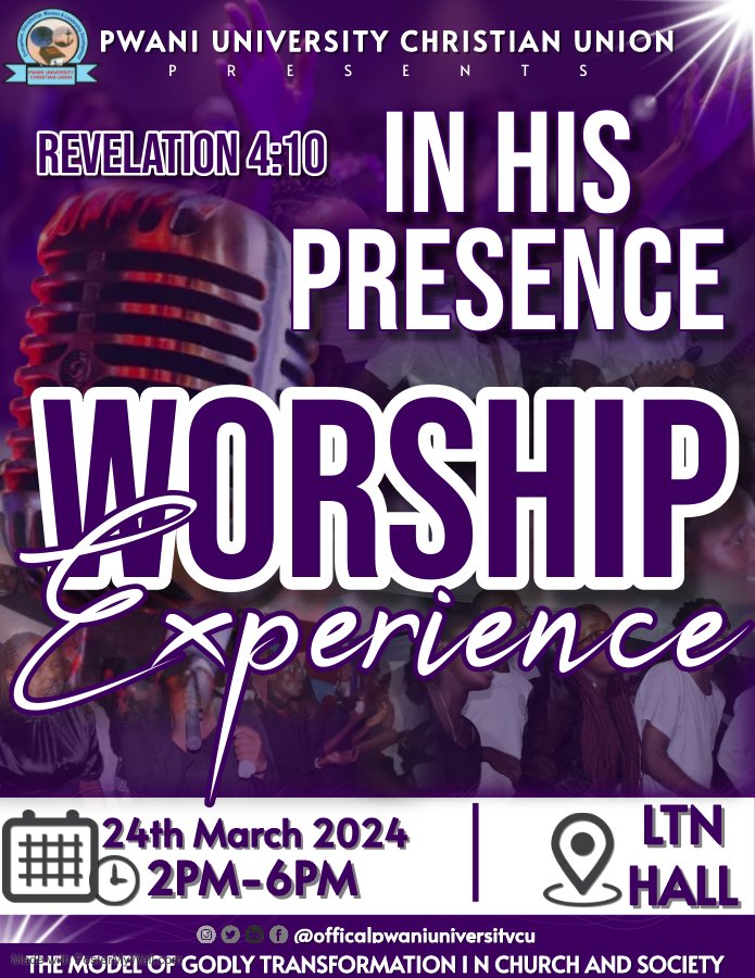 Welcome to our Worship Experience 🔥
#InHisPresence