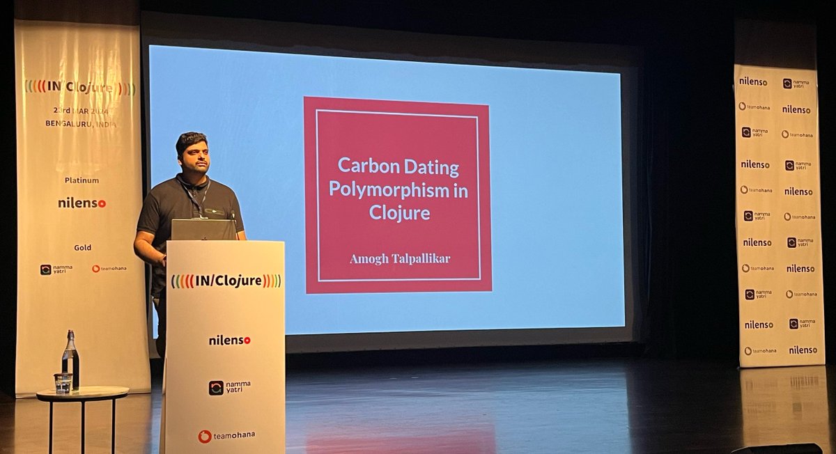 in_clojure's tweet image. Another great talk going over the history of polymorphism from evolution to computers to accepting new ideas even if they sometimes sound absurd at the time! @mogverse 

#inclojure2024 #clojure
