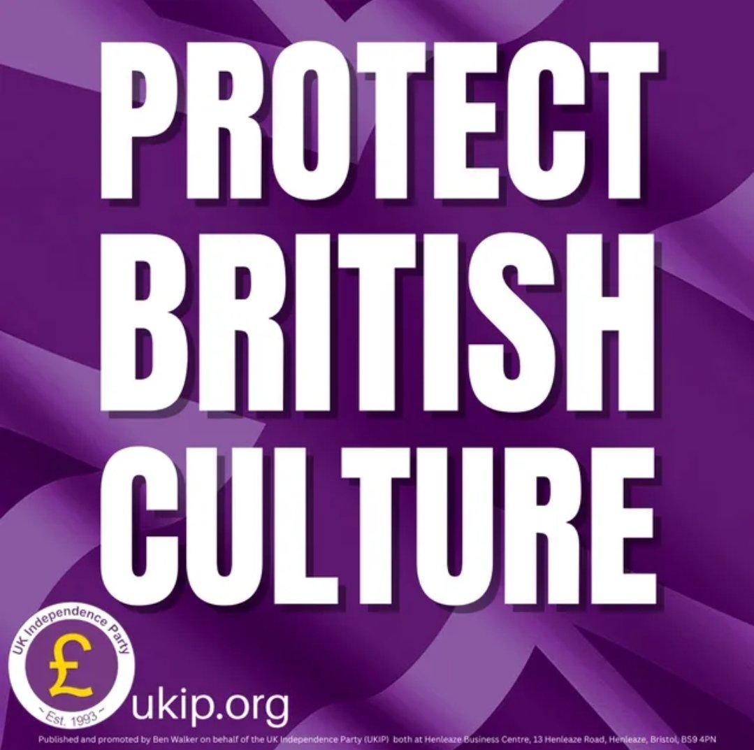 Without irony, UKIP have produced a graphic for downloading from their website that says, 'Protect British Culture' with the colours of the national flag changed. #JustSaying