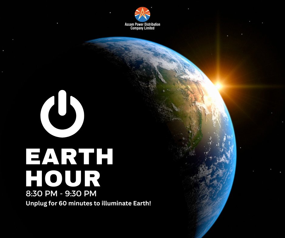 Join us in observing #EarthHour tonight from 8:30 PM to 9:30 PM by turning off non-essential lights. Every small gesture for the climate illuminates hope for the future. Let's embrace the night sky and demonstrate our commitment to the planet!