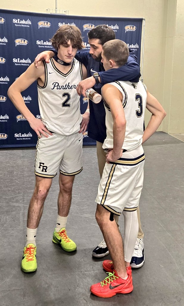 Bill Beckner (@billbeckner) on Twitter photo Franklin Regional's Cam Rowell, coach Jesse Reed, and Cooper Rankin share a moment after Friday night's loss to Imhotep Charter.
Reed squeezes teaching moments out of every opportunity he gets. Quite a run for Year 3.
<a href="/FRPantherSports/">FR Panther Sports</a> <a href="/FR_Hoops/">FR Hoops</a> <a href="/TribLiveHSSN/">TribLive HSSN</a> <a href="/JJReed14/">Jesse Reed</a> #PIAA Franklin Regional's Cam Rowell, coach Jesse Reed, and Cooper Rankin share a moment after Friday night's loss to Imhotep Charter.
Reed squeezes teaching moments out of every opportunity he gets. Quite a run for Year 3.
<a href="/FRPantherSports/">FR Panther Sports</a> <a href="/FR_Hoops/">FR Hoops</a> <a href="/TribLiveHSSN/">TribLive HSSN</a> <a href="/JJReed14/">Jesse Reed</a> #PIAA
