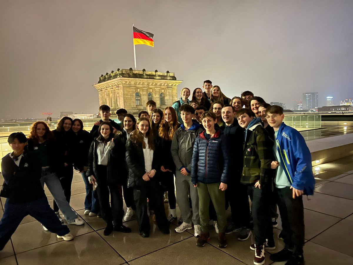 Year 10 students arrived in Berlin and enjoyed a nighttime tour of the beautiful and poignant parliament building, The Reightstag, last night.