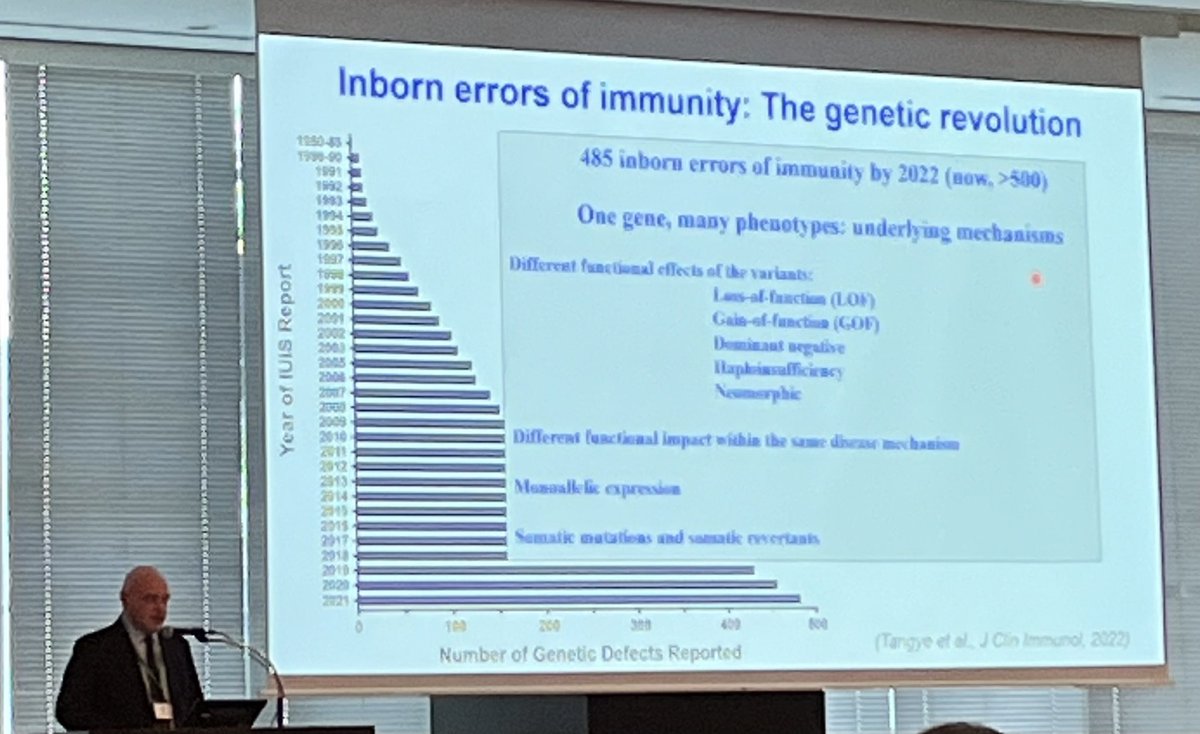 Gigi Notarangelo giving the Pres Lecture at APSID. A tour de force summary of studies Gigi and his lab have done on RAG deficiency over several decades! Superb!!