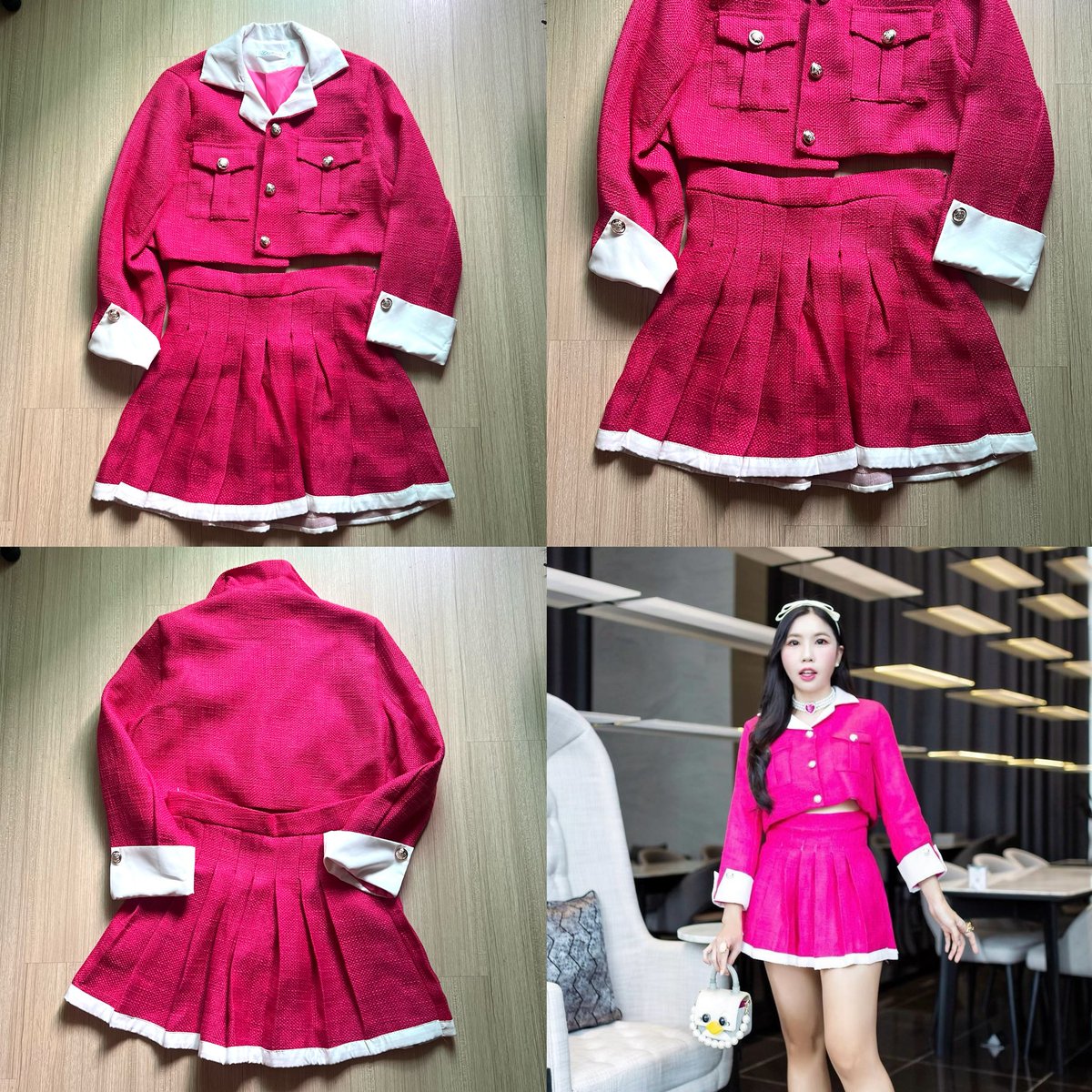 HSelleverythin1's tweet image. ♡ ชุดเซต เสื้อครอปเบลเซอร์ + กระโปรง size L
♡ ผ้าทวีด สีชมพู ปกคอ ปลายแขน ชายกระโปรงสีขาว
♡ สภาพใหม่มาก ใส่ถ่ายรูป 1 ครั้ง

ราคา 389 บาท (ส่งฟรีทั่วประเทศไทย)

♡ 𝗖𝗼𝗻𝘁𝗮𝗰𝘁 : linktree.com/heejins.group 

#thaibrand #brandname #hiend
#secondhand #secondhandbrandname 
#fashion